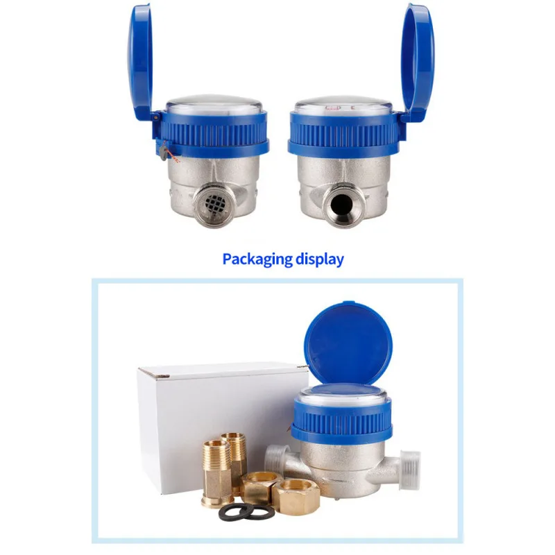 Water Flow Meter Transducer Digital Display Combination Pointer Cold Water Meter Mechanical Rotary Wing Sensor Liquid Flowmeter