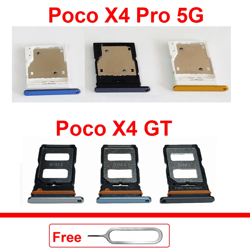 For Xiaomi Poco X4 GT X4 Pro 5G Sim Card Tray SIM Card Slot   Card Reader Holder Replacement Parts