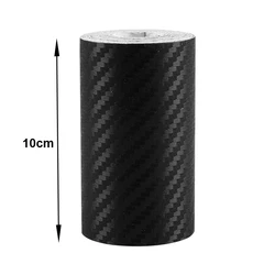 Enhanced Black Carbon Fiber Anti-Scratch Car Tape - Waterproof Protector Film for Door Edges and Side Mirrors (Width 10cm)