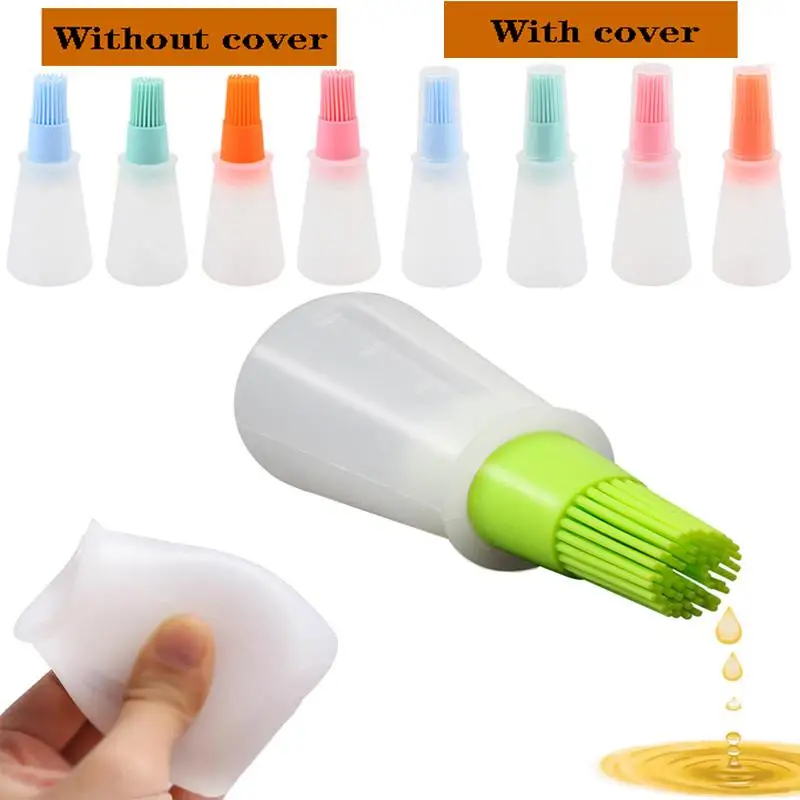 Silicone Oiler Brush Seasoning Sauce Brush Scale oil Bottle BBQ Kitchenware Gadgets Grilling Frying Tool 4Pc