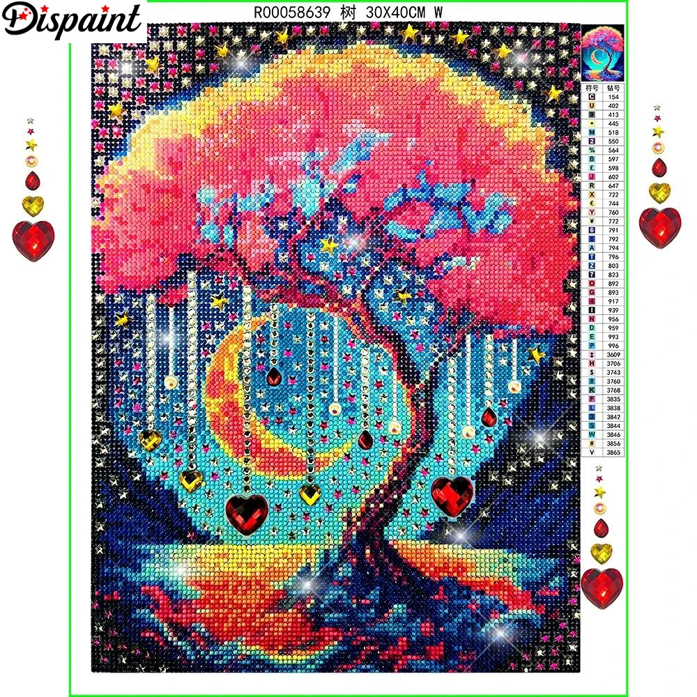 

Dispaint Many Special Shape Full Drill 5D DIY Diamond Painting "Scenic Tree" Embroidery Cross Stitch Rhinestone Decor R00058639