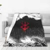 Japan Anime Berserk  Blankets Flannel Swordsman Manga Guts Super Warm Throw Blanket for Bed Bedspread 1
