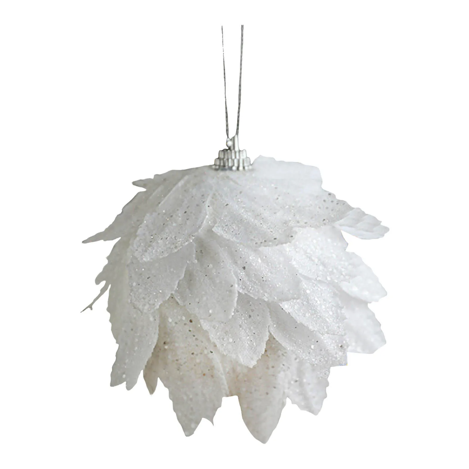 Foam Christmas White Petal Decoration Sticky Powder Christmas Tree 3d Pendant Layout Accessories Beads For Doorways For Girls
