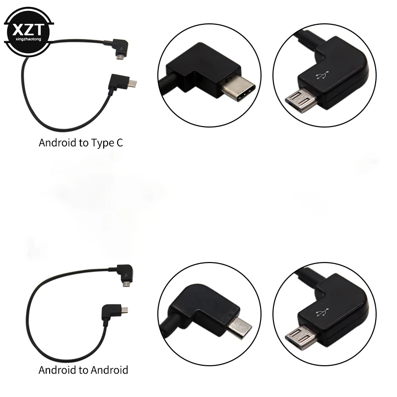 Data Cable For DJI Spark Mini Air Control Drone Android Micro USB To Type C Adapter Cable For Smart Mobile Phone 1pc data cable connector remote control data cable