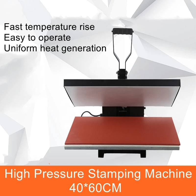 

Heat transfer t-shirt flatbed hot stamping ironing machine 40*60 high pressure hot stamping machine ironing drilling machine