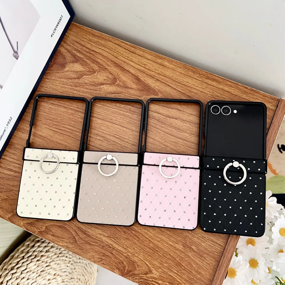 Luxury Glitter Diamond Hinge Case with Ring Bracket