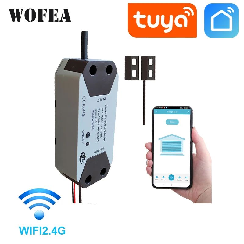 Wofea Smart Garage Door Opener One Step Change Garage Al Telecomando Intelligente Dal Tuo Telefono Cellulare Tuysmart Smartlife App