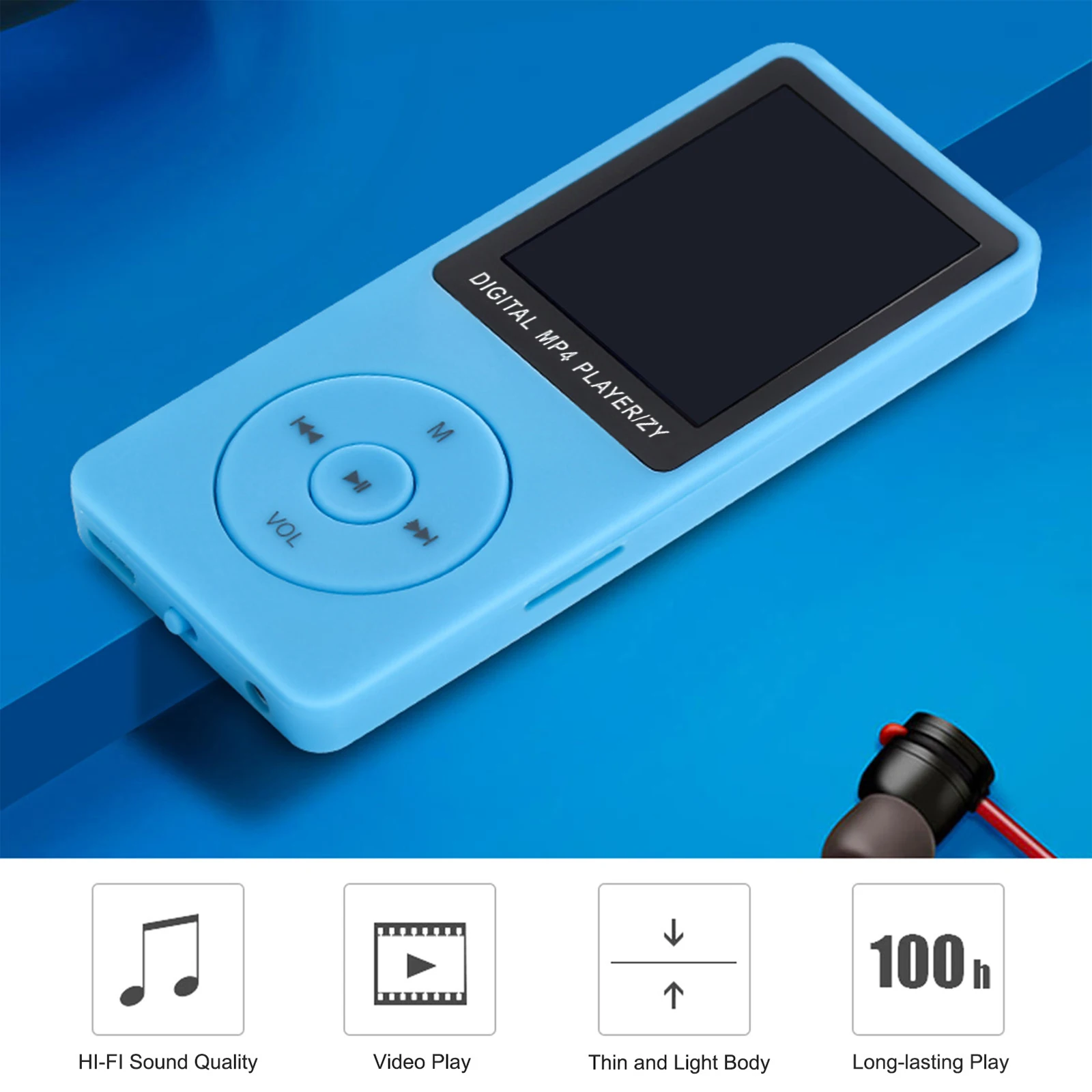 MP3 MP4 Music Player USB Charging Record Digital Display Screen Media Lossless Portable Pocket Sports Running Walking Music Play music player mini media player