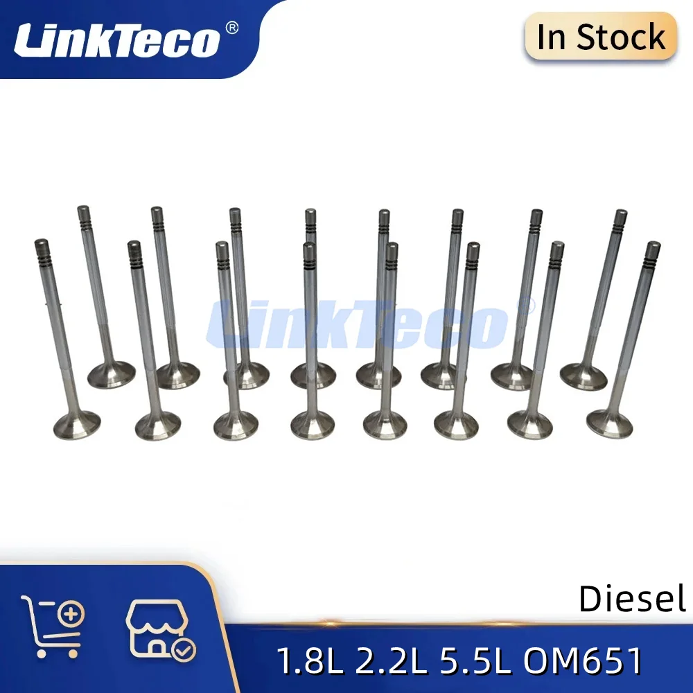 

Intake & Exhaust Valves Set For 2006-2016 Jeep Compass Mercedes-Benz W176 W242 W246 C204 W204 X117 1.8 2.2 5.5 L Diesel OM651