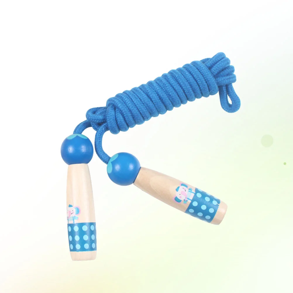 

Children Sports Skipping Rope Jump Rope with Wood Handle Early Education Toy Kid Fitness Equipment for Kids (Blue Elephant)