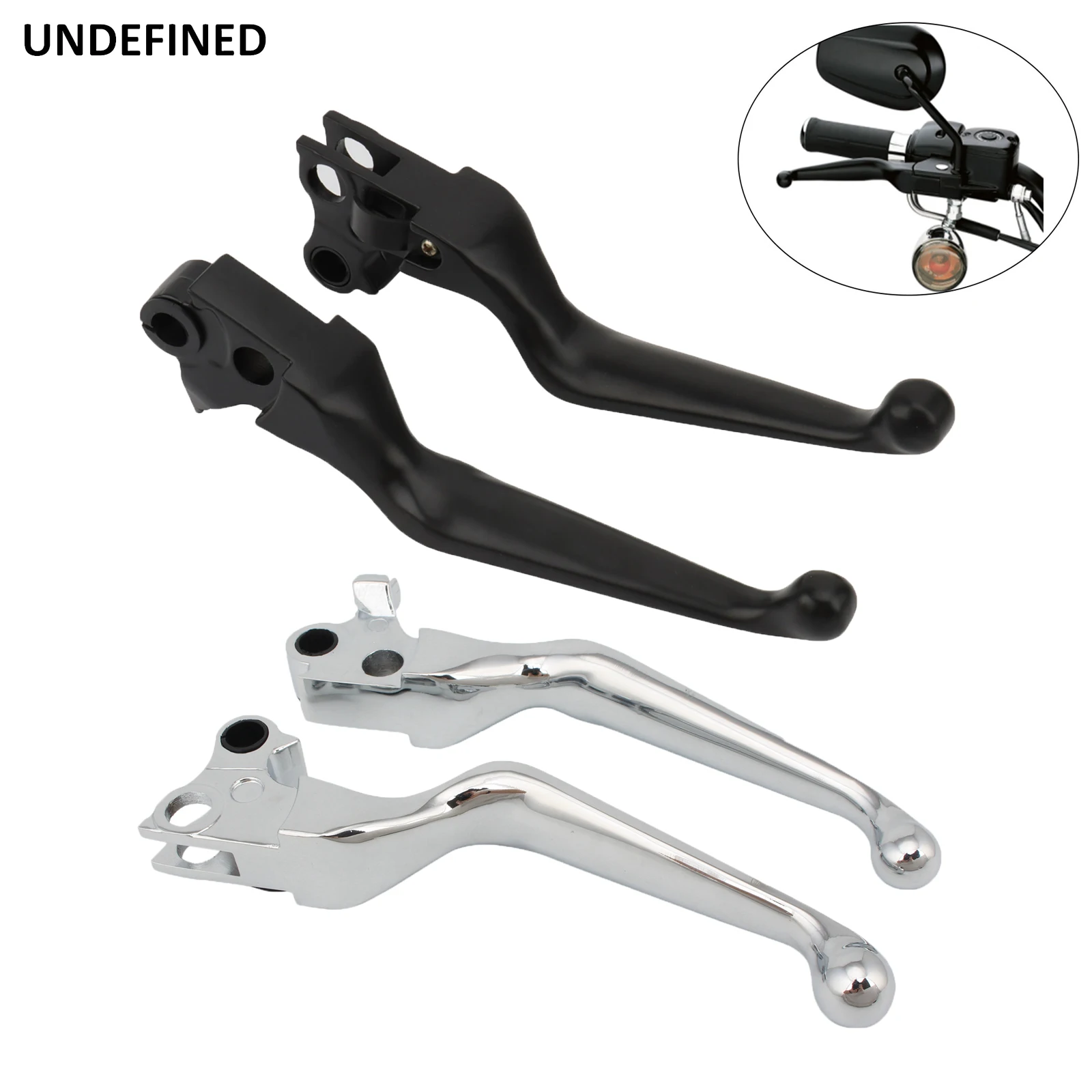 

Motorcycle Chrome Black Brake Clutch Levers For Harley Touring Road King Sportster XL 883 1200 Softail Fat Boy Dyna Low Rider