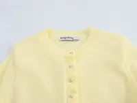 Women Fall Elegant Knit Cardigan Yellow Petal Sleeve Sweater 2025 Autumn Fashion Versatile Sweet Vibrant Sweater Cardigan - Image 3