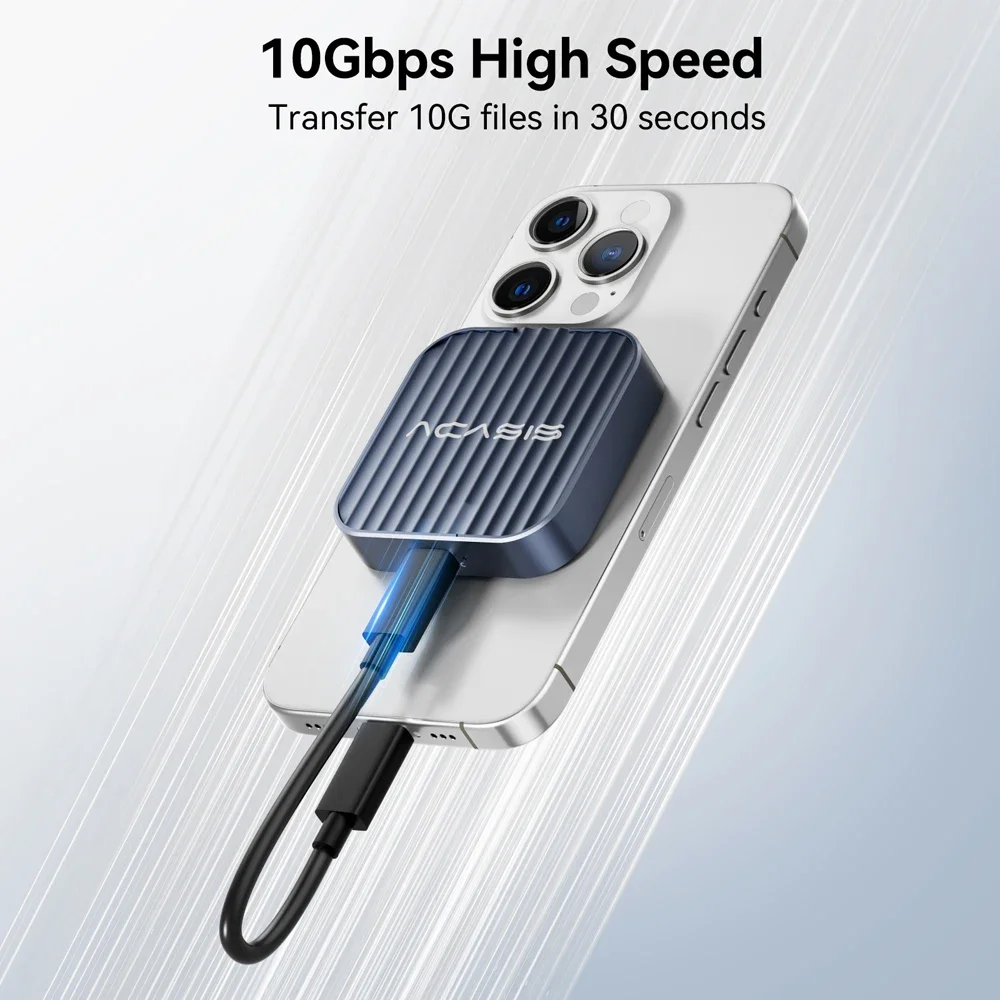 Nvme Ssd Enclosure 10gbps Usb c 3.1 para Nvme Pci-e para Iphone 15 14 13 12 Pro 2tb Caixa de Driver Externo Acasis-m.2 2230 - Imagem 3