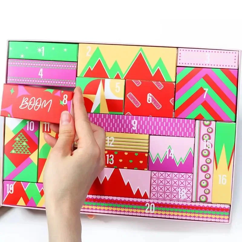 Christmas Advent Countdown Calendar Makeup Set Combination Set 290x210x30mm  Contain 20pcs Cosmetic Case Set Gift Party Favors - AliExpress