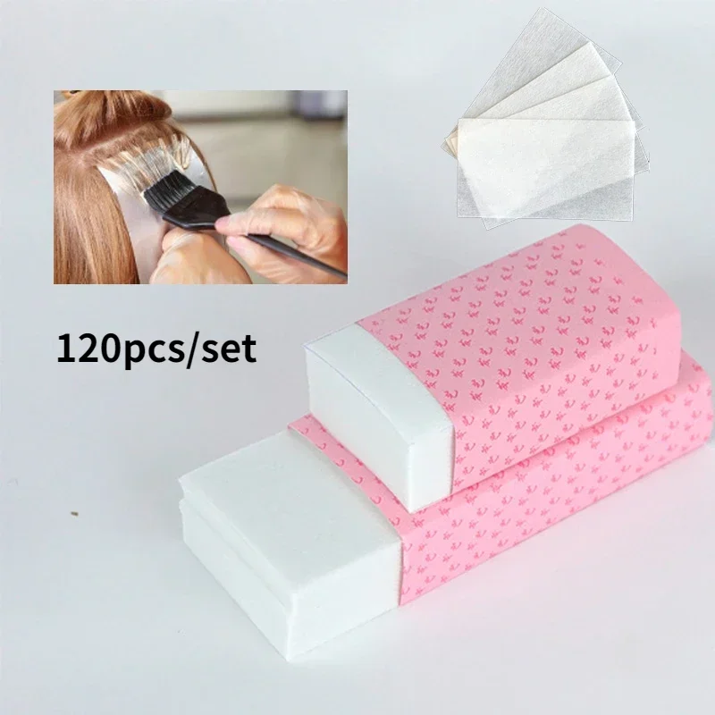 Disposable perm paper 120pcs/pack Pro Salon Hair Dye Paper recycleable separating stain dyeing color salon highlight tissue hairdresser tool