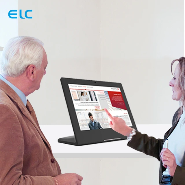 OEM L 타입 10.1인치 고객 피드백 터치스크린 주문 POE RJ45 NFC POS 시스템 데스크탑 안드로이드 태블릿