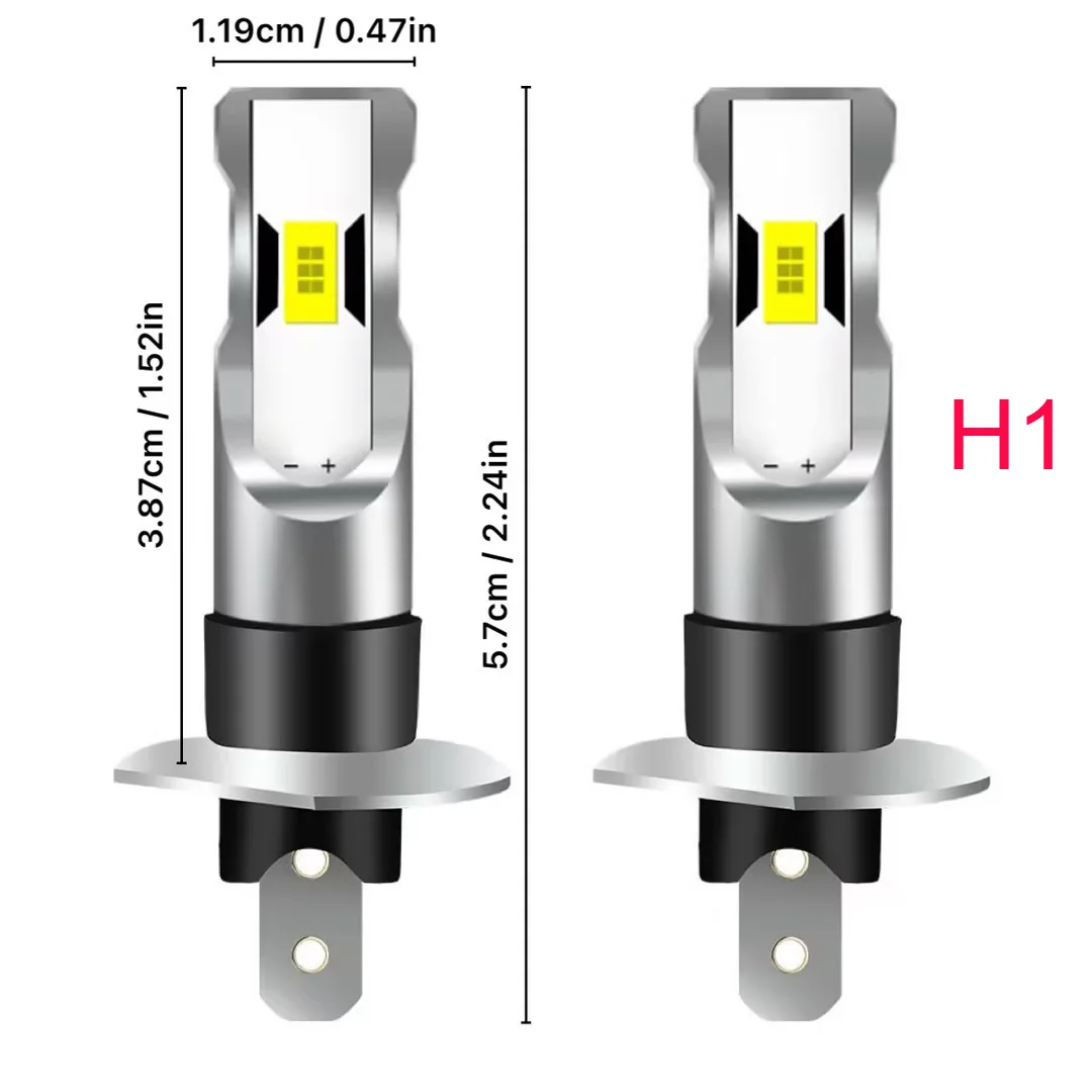 H7 H1 LED H4 H3 전구 자동차 헤드라이트 50000LM 120W 미니 무선 램프 자동 스포트라이트 안개등 6000K 화이트12V 24V 플러그 앤 플레이