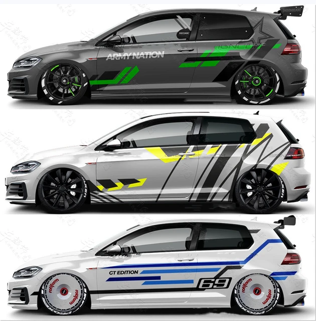 Auto aufkleber FÜR Volkswagen POLO Golf 7 GTI körper änderung racing  aufkleber Golf 6 personalisierte individuelle aufkleber - AliExpress