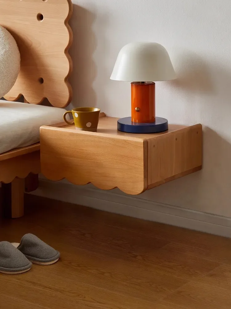 *All Solid Wood Children's Bedside Table Simple Modern Storage Cabinet Bedroom Small Storage Cabinet