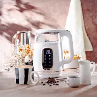 Bouilloire électrique, style élégant, précision, LED, 1,7 L. Idéal pour les thés, le café et pour les parents, régulation de température 40-100 ° C. 1