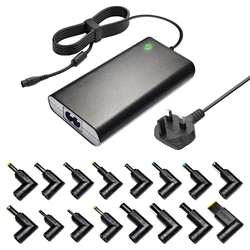 Universal 90W/65W Laptop Charger Adapter Power Supply Cord (65W 16T UK Cord)
