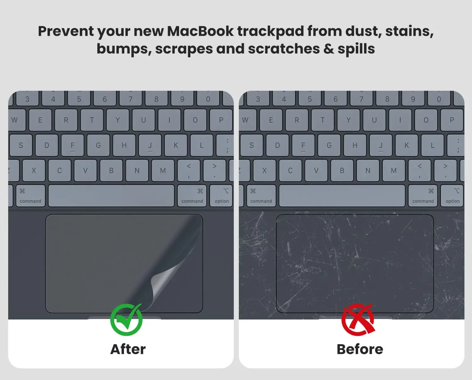 2026 MacBook Neo 13 A18 Pro A3404용 투명 트랙패드 보호대 2개, 긁힘 방지 방수 터치 패드 스킨 액세서리