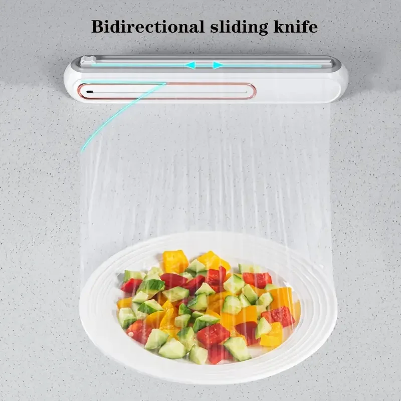 Plastic Wrap Cutter Cling Film Cutter 1pc Plastic Film Cutter Food Packaging Baking Paper Tin Foil Cutter Kitchen Cling Film Box Home Cutting Box Sliding Knife Type