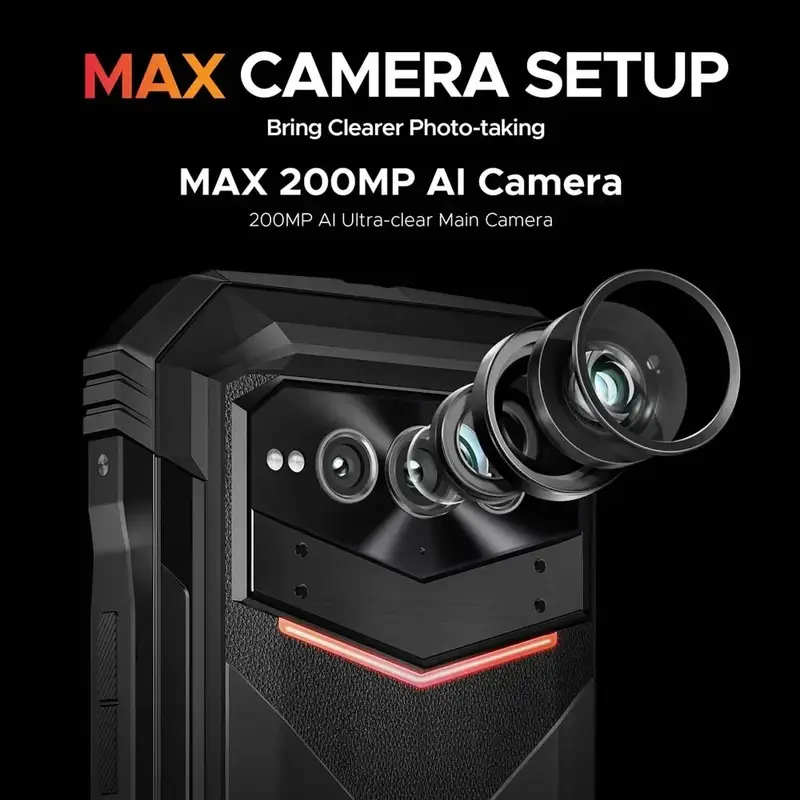 DOOGEE V Max Plus Rugged Phone 6.58" Display Dimensity 7050 Telephone Portable 36GB+512GB 22000mAh 200MP Smartphone Android 14 - Image 3
