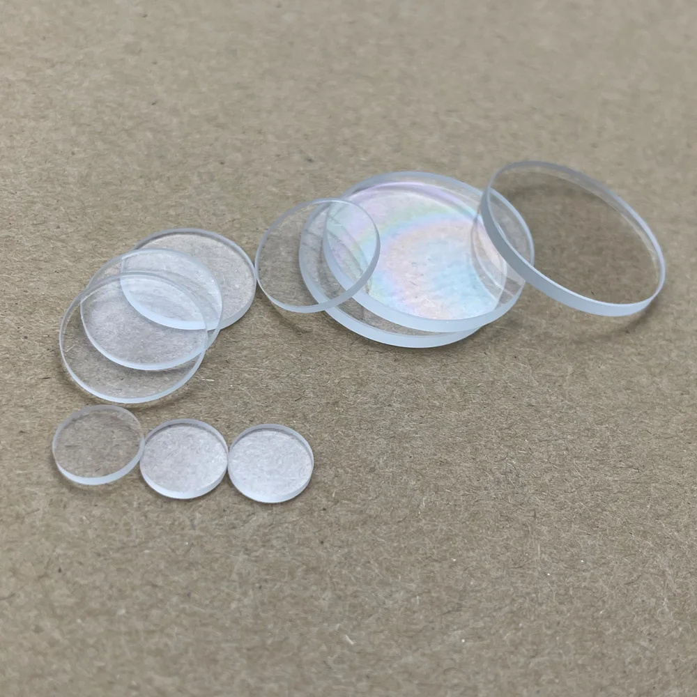 Set of 2 Round Flat Glass Lenses for LED Flashlights - Multiple Sizes
