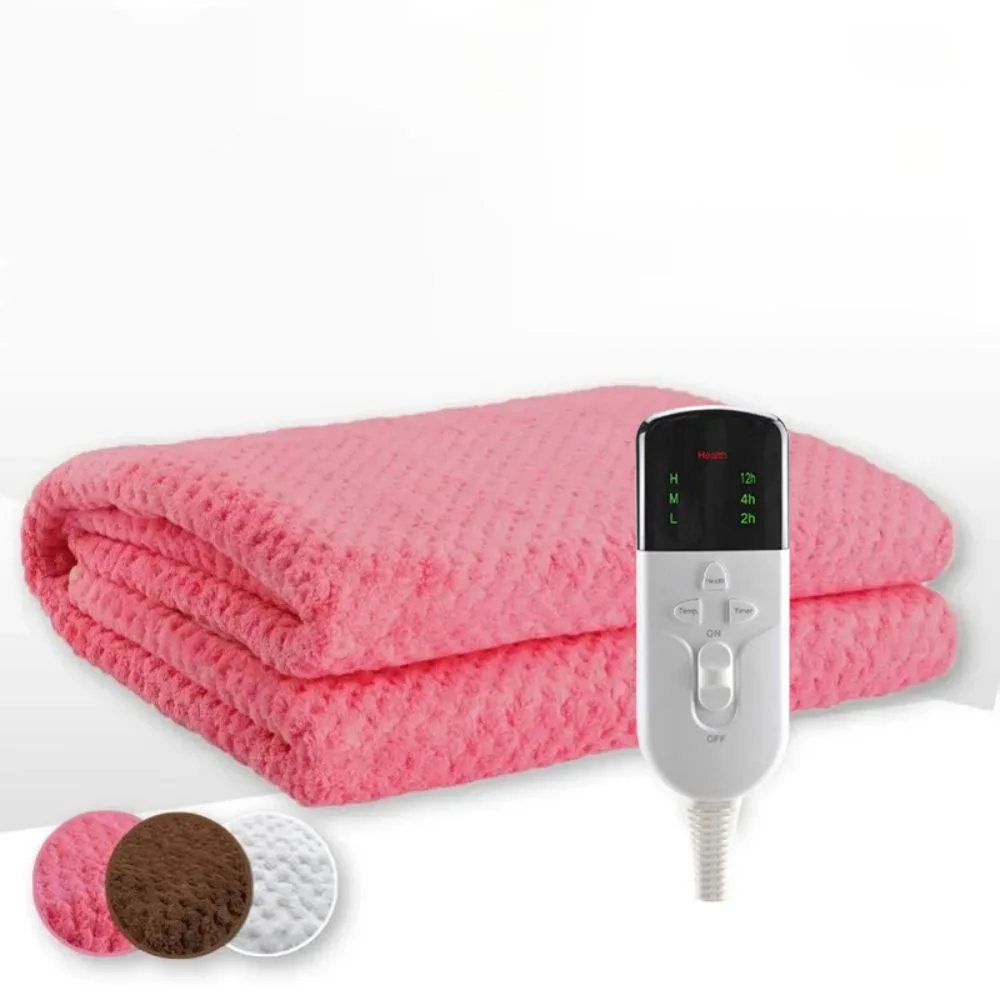 RUIANBAO Heated Blanket Throw 2-Layer Flannel Electric Blanket Timer Heated Pad 220V 150*80cm Thermal Mattress Heated Bed Warmer