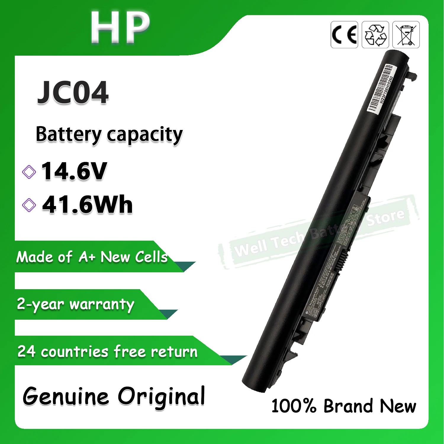Batteria Per Laptop Originale 14.6V Jc04 Jc03 Per Hp 255 Hp 255 G6 Hp 250 Hp 250 G6 Hp Pavilion 17Z Series
