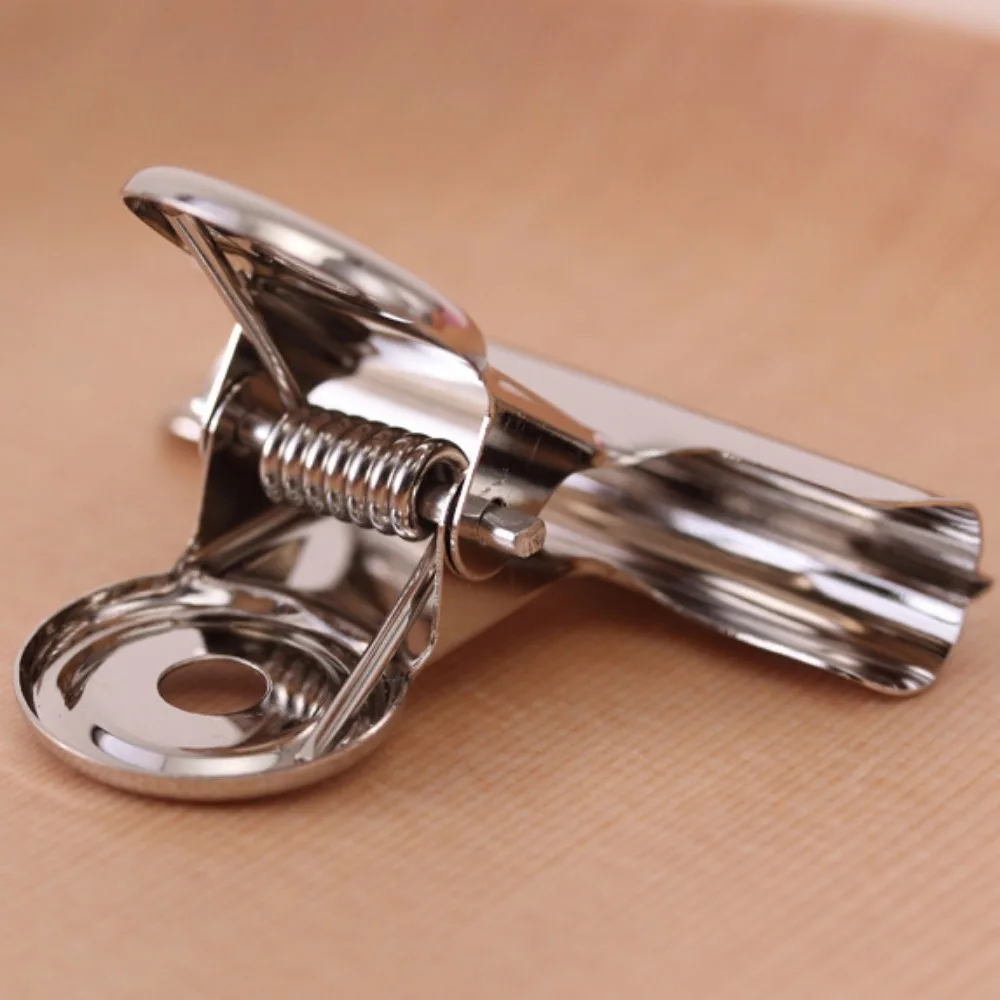 Binder Clip for Office Stainless Steel White Metal Bill Clamp Sizes 29mm 38mm 50mm 61mm 6pcs/set,binder clips