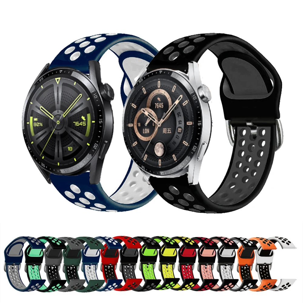 

20mm 22mm Strap For Huawei GT2 GT 3 42mm 46mm/GT 2 Pro 2E Runner Silicone Smart Watch Band For Honor Magic 2/GS Pro Bracelet