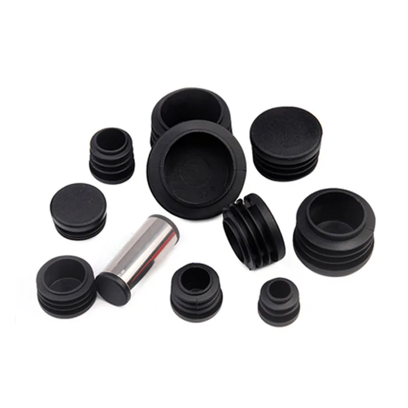 10pcs Plastic Round Inner Plug For Steel pipe End Blanking Caps Anti Slip Alloy ladder chair leg Cover Furniture Protector Pads
