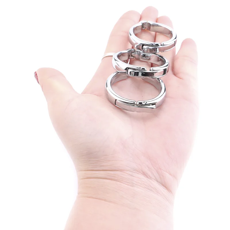 Anneau en acier inoxydable anneaux en métal réglable chasteté masculine Dick retard Extender Scrotum jouets sexuels pour hommes exercice_voghion.com