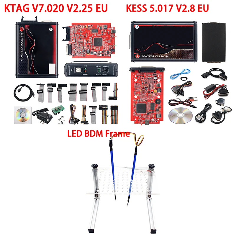 

OBD2 V7.020 для прошивки KTAG, инструмент программирования ECU для тюнинга автомобилей и грузовиков, мастер неограниченный жетон BDM для Kess V2 V5.017, версия для ЕС