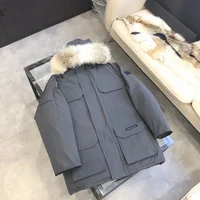 New Canadian Design High Quality 80% White Goose Down Winter Mid Length Couple Wear Jacket Men's And Women's Thickened Warm Coat 2