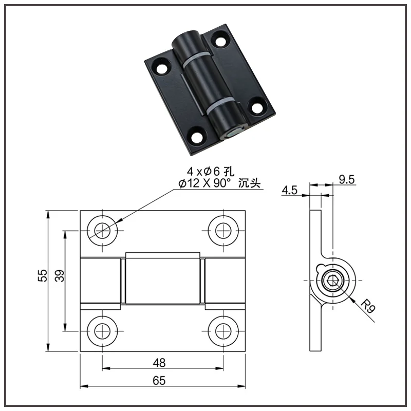 Industrial Equipment Zinc Alloy or Stainless Steel Hinge Locatable Torque Force Adjustable With Any Stop Damping Hinge