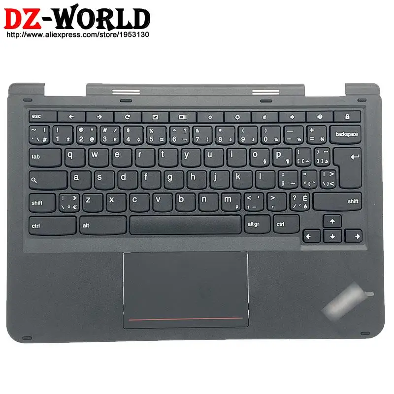 

Shell Palmrest Upper Case With CFB Canadian French Keyboard Touchpad for Lenovo Thinkpad Yoga 11e 4th Chromebook Laptop 01HY406