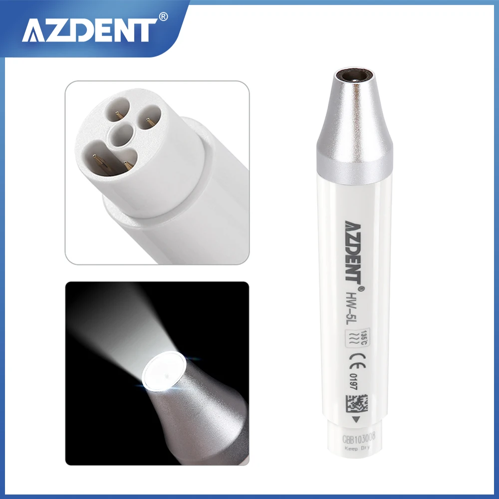 Azdent Hw-5L Led Light Ultrasonic Scaler Manipolo Staccabile Adatto Per Picchio Ems Vrn Ultrasonic Piezo Scaler Autoclavabile