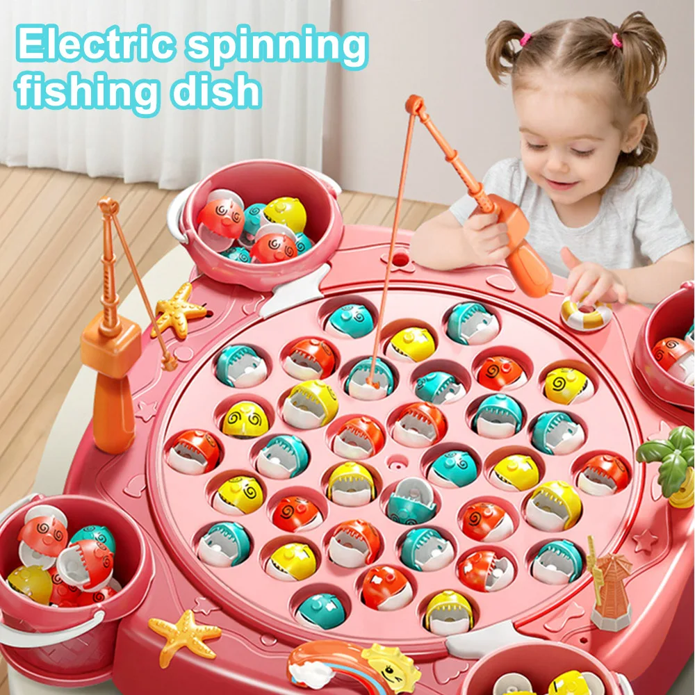Electric Magnetic Fishing Platform Children's Early Education Music Games Educational Music Interactive Toys Boys and Girls Gift
