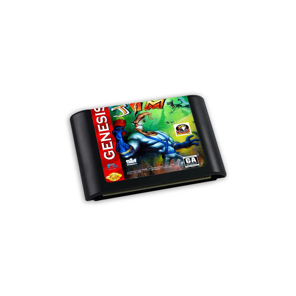Earthworm Jim USA Cover Game for SEGA MD Mega Drive Genesis