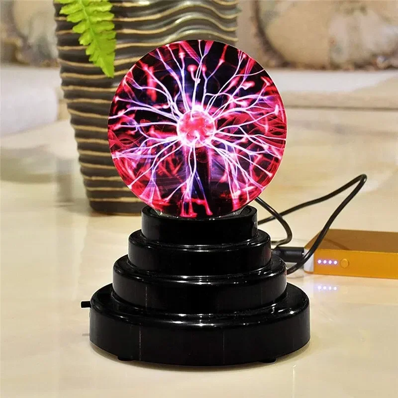 3/8 Inch Sound Control Magic Plasma Ball Lamp LED Night Light Atmosphere Touch Glass Plasma Light Christmas Party Decor Lighting 5