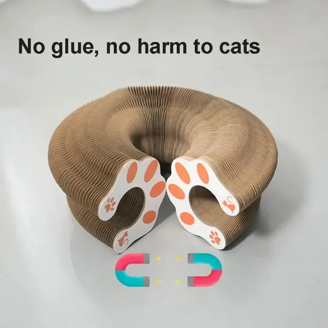 Durable Cat Toy Cat Accordion Magic Organ Cat Scratching Board Cat Toy Ball Scratch Pad Cat Scratcher Kitty Kurlz 3