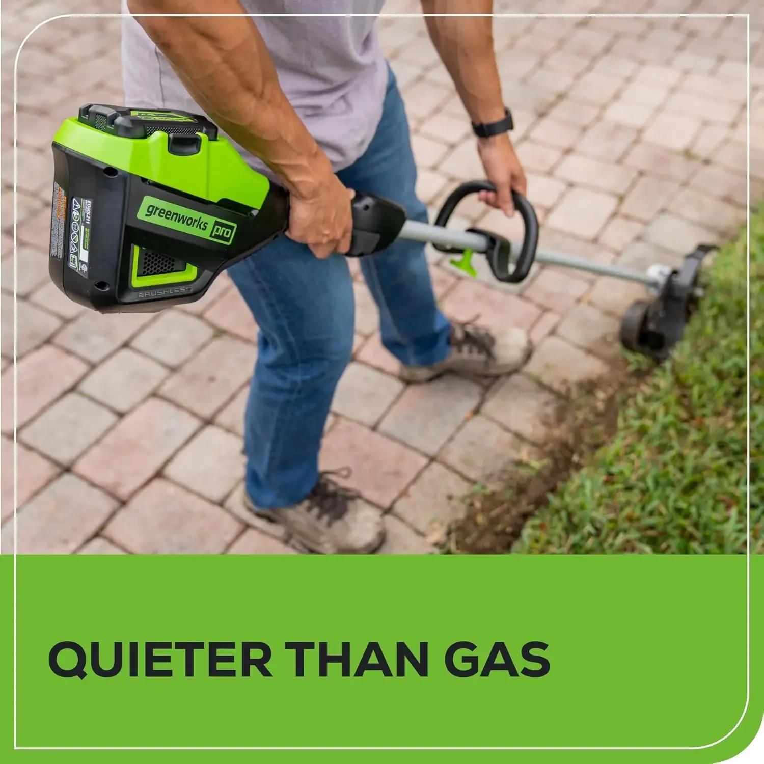 60V 8" Brushless Cordless Edger 2.0 Ah Battery and Charger Included with Curb Wheel Perfect Edging Every Time 5
