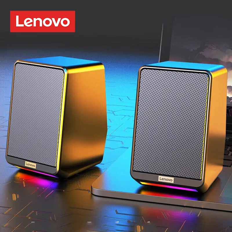

Lenovo TS38 Wired Desktop Speakers 3.5mm USB RGB Gaming Speakers Stereo Surround Music Loudspeakers Sound Bar For PC Music New