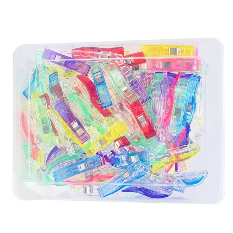 100 Piece Large Sewing Clips Fabric Clips Sewing Notions Plastic For Quilting Supplies Crafting Tools Jumbo Quilt