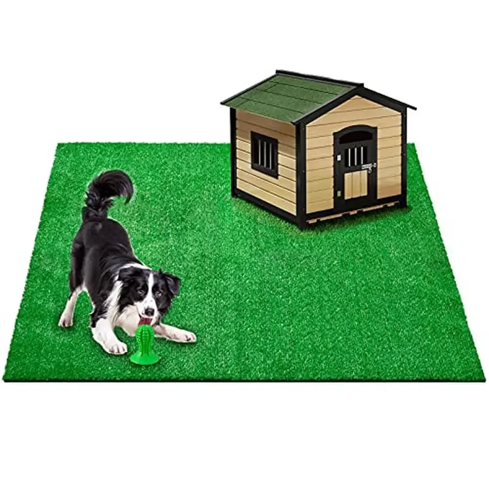 Large Artificial Grass Mat Synthetic Turf 6.56FTx6.56FT Training Pad Dogs Eco-Friendly Realistic Appearance Easy to Clean