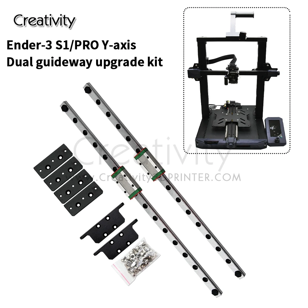 Kit de Atualização Dual Y-axis Ender s1 Ender s1 Pro Mgn9h 315 mm Trilho Linear Peças de Impressora 3d v2 Mgn12h 300 mm - Imagem 3