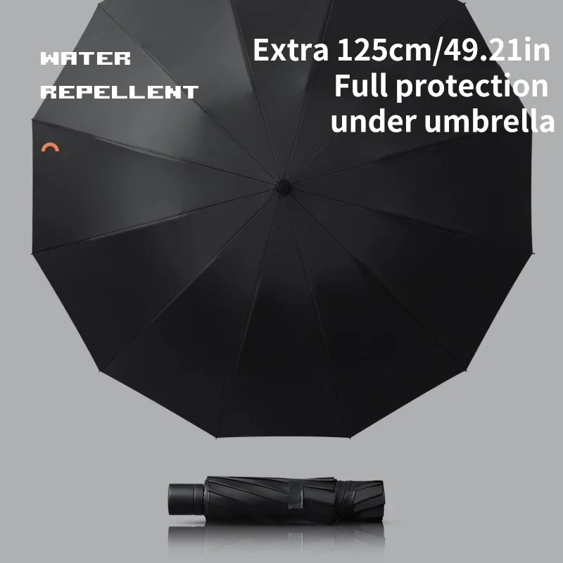 Folding Umbrella Super Large Foldable Umbrella With Black Glue Sun Protection Reinforced 12 Bones Sturdy For Men Women